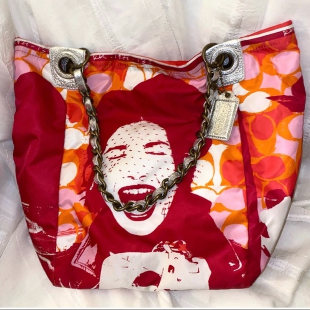 Coach Vintage Laughin Mad Hatter Parker Limited Edition Tote Shoulder Bag.